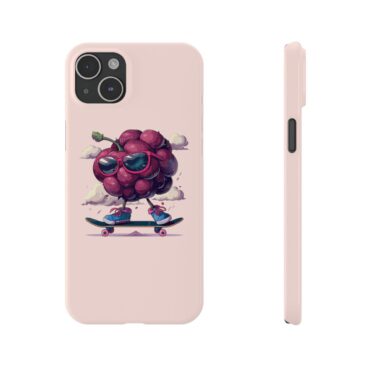 Raspberry Skateboarder Phone-s Slim Phone Case - front-and-side