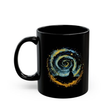 Witching Hour Swirl Coffee Mug - Black 11oz & 15oz Coffee Mug - Left